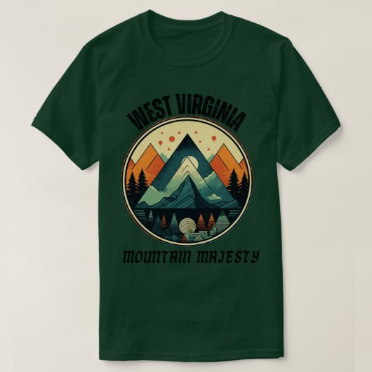 T-shirt West Virginia Mountain Majesty 3 (Design devant)