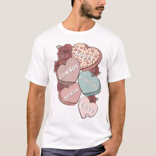 T-shirt Western Country Saint Valentin Coeurs