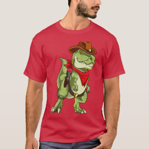 T-shirt Western Cowboy Dinosaur T Rex Wild West Dino Rodeo