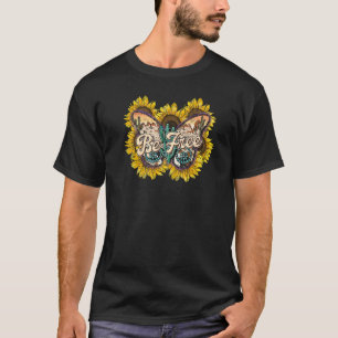T-shirt Western Desert Be Free Sunflower Butfly Desert
