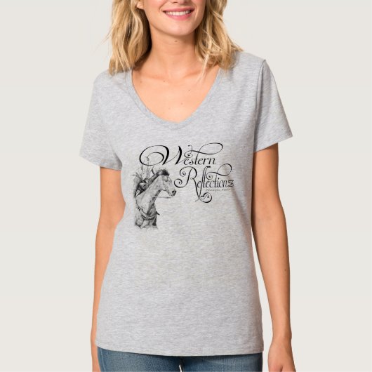 T-shirt Western Reflectionz (Barrel Racer) (Devant)