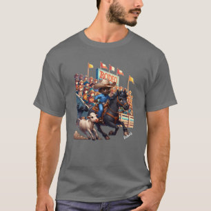 T-shirt Western Rodeo Cowboy Calf Roping Personnalisé