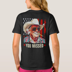 T-shirt Western Trump Cowboy Vous Avez Manqué Trump 2024 G