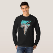T-shirt Western Turquoise Rodeo Queen Lightning Cow Skull (Devant entier)