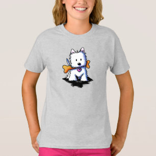 T-shirt Westie avec Bone KiniArt