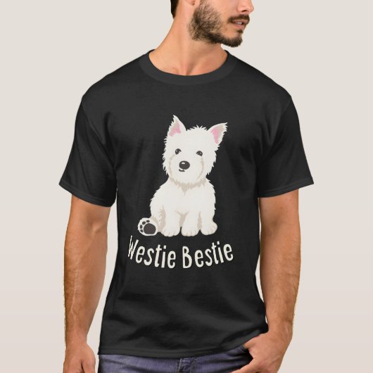 T-shirt Westie Bestie West Highland White Terrier (Devant)
