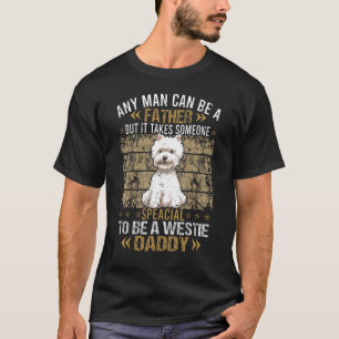T-shirt Westie Chien Papa Papa Papa Papa Pour Hommes