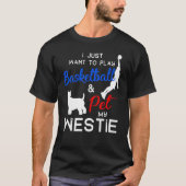 T-shirt Westie Funny Basketball Chien propriétaire Xmas (Devant)