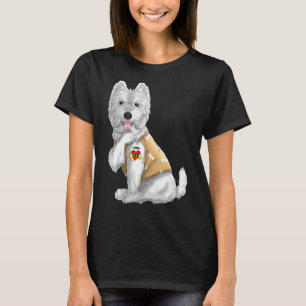 T-shirt Westie I Love Mom Tattoo Dog Funny Mother's Day