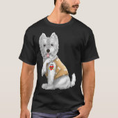 T-shirt Westie I Love Mom Tattoo Dog Funny Mother's Day Gi (Devant)