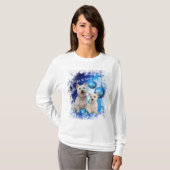 T-shirt Westie l'a laissé neiger salutation de vacances (Devant entier)