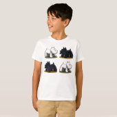 T-shirt Westie, Scottie, Scottie, Westie (Devant entier)