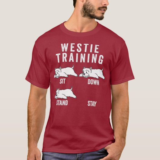 T-shirt Westie Training Chien Premium (Devant)