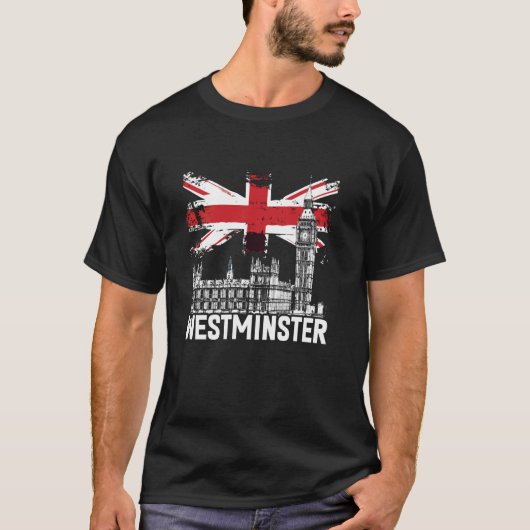 T-shirt Westminster + Drapeau britannique (Devant)