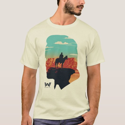 T-shirt Westworld | Dr Ford Silhouette Of Man en noir (Devant)