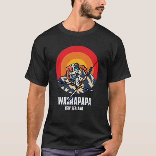 T-shirt Whakapapa Ski Nouvelle-Zélande (Devant)