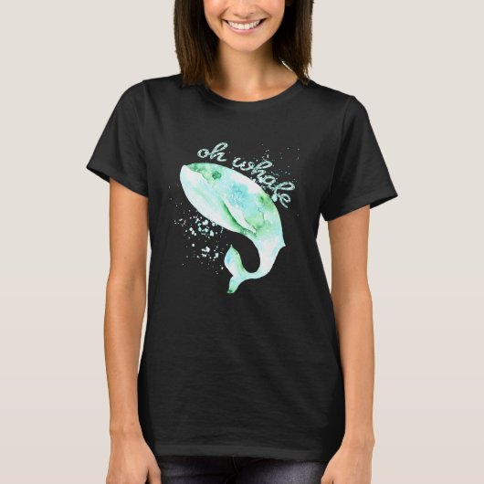T-shirt Whale Cute Whale Ladies (Devant)