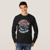 T-shirt Whale Daddy's Lil Squirter Cute Rainbow Whale (Devant entier)