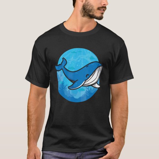 T-shirt Whale Ocean Biologist Zookeeper Cute Blue Whale Se (Devant)