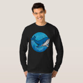 T-shirt Whale Ocean Biologist Zookeeper Cute Blue Whale Se (Devant entier)