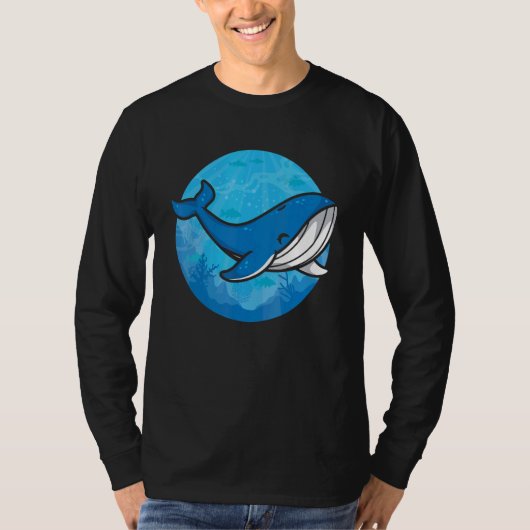 T-shirt Whale Ocean Biologist Zookeeper Cute Blue Whale Se (Devant)
