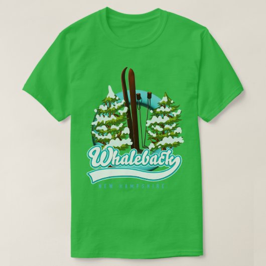 T-shirt Whaleback New Hampshire retro ski (Design devant)