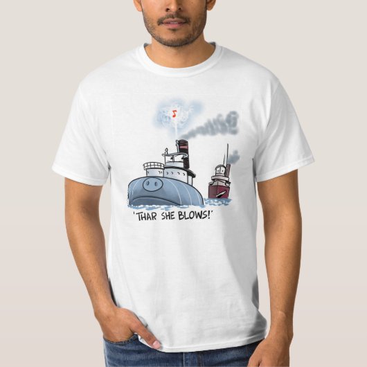 T-shirt Whaleback : Thar qu'elle souffle ! (Devant)
