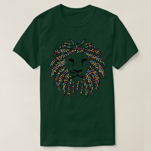 T-shirt What Can You Create With Just A Dot - Lion Dots (Design devant)