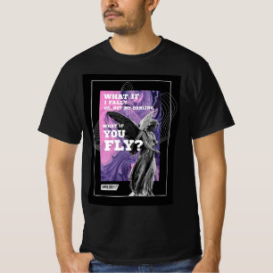 T-shirt « What If You Fly » avec typographie motiv