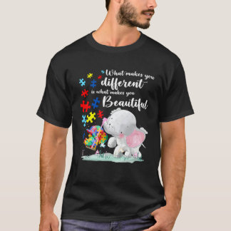 T-shirt What Makes You Different Elephant Mom Autism Child