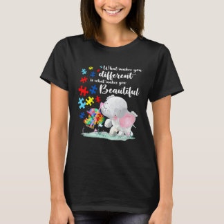 T-shirt What Makes You Different Elephant Mom Autism Child