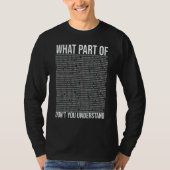 T-shirt What Part Of Don't You Understand  Binary Code  Pr (Devant)