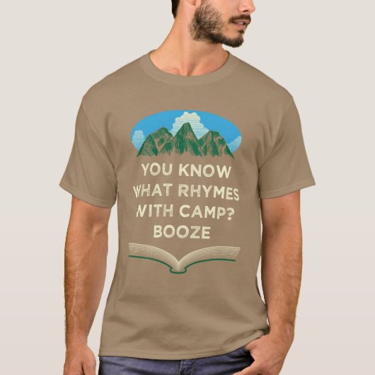 T-shirt What Rhymes with Camp Beer Lover Camping Drinker C (Devant)