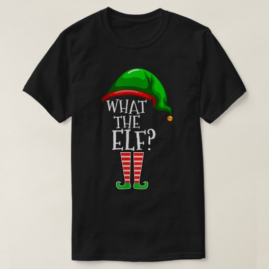 T-shirt What The Elf Funny Christmas Design (Design devant)