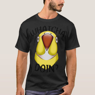 T-shirt WHATCHA DOINx27 Ringneck Parrot jaune