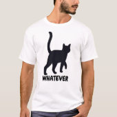 T-shirt Whatever Black Cat Design (Devant)