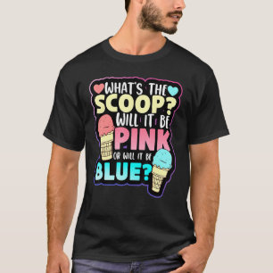 T-shirt Whats The Scoop Genre Révéler Crème de glace Baby