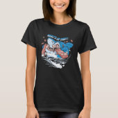T-shirt Whats Up Dude Shark & Surfer Ocean Sea Retro (Devant)