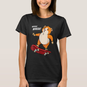 T-shirt Wheek Wheek Guinea Pig Skateboard Skateboard