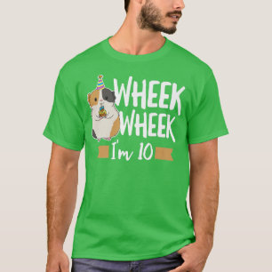 T-shirt Wheek Wheek I'm 10 Design pour votre Gui de 10 ans