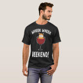 T-shirt Wheek Wheek Weend en Red Wine assis Multi Pig (Devant entier)