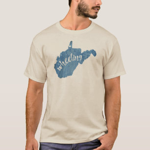 T-shirt Wheeling Virginie-Occidentale Grain de Bois