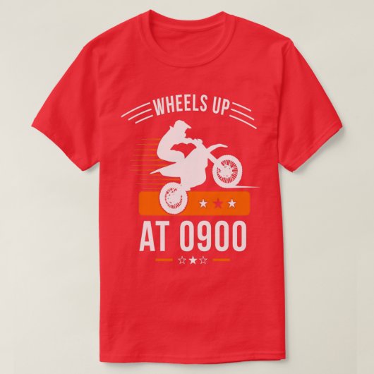 T-shirt Wheels up at 0900 KTM Orange (Design devant)