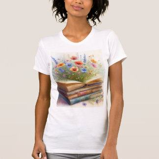 T-shirt Where Stories Bloom – Watercolor Wildflowers Grow