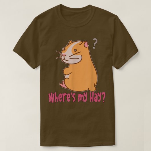 T-shirt Where's My Hay Guinea Pig 5627  (Design devant)