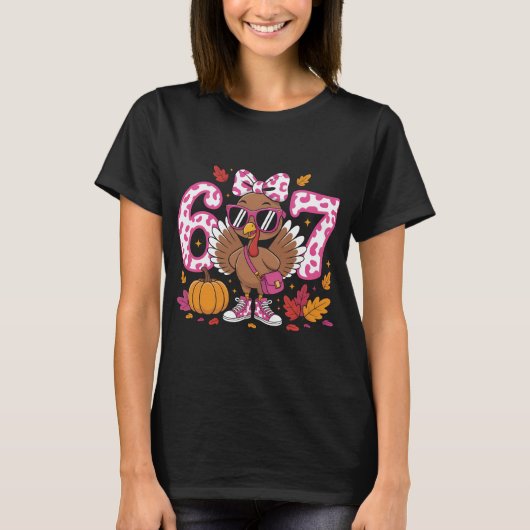 T-shirt Whimsical 67th Birthday Turkey T-Shirt, Autumn Cel (Devant)