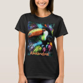 T-shirt Whimsical Abstract Toucan Bird Personalized (Devant)
