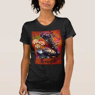 T-Shirt Whimsical Baskets Daisies Floral Abstrait