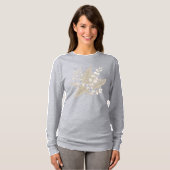 T-shirt whimsical beige floral fairycore design (Devant entier)