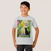 T-shirt Whimsical Birthday Surprise : Chat noir dans le Ju (Devant entier)